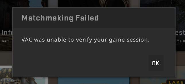 CS-GO VAC Was Unable to Verify the Game Session