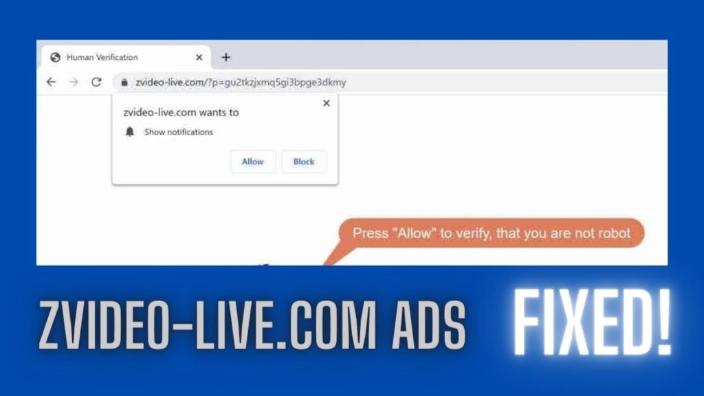 Remove Zvideo-live.com Ads Popups