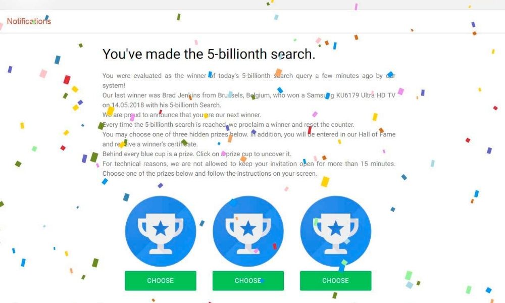 5-Billionth Search Scam Virus