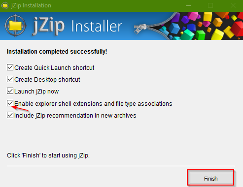 jZip installer screenshot